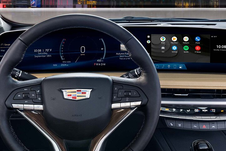 Sistema de infoentretenimiento con pantalla extendida HD de 33 pulgadas en tu Cadillac XT4 2025