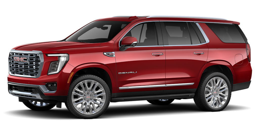 GMC Yukon 2026 versión SUV Denali color Radiant Red Metallic