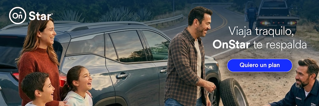Ecosistema OnStar con Wi-Fi, control remoto del vehículo y asistencia 24/7.